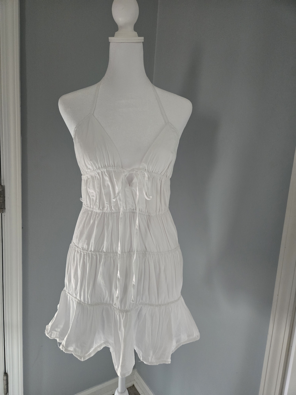 Zara White Panelled Dress, 100% Cotton. Super Cute. Size Small.